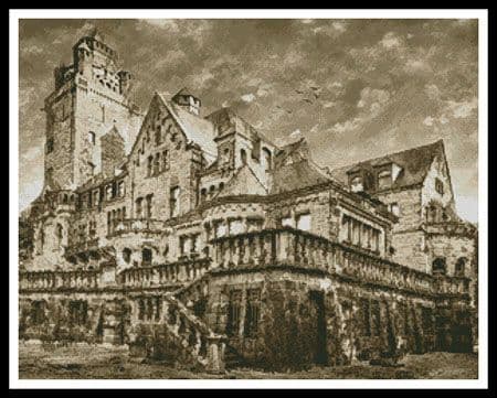 Artistic Castle (Sepia) by Artecy printed cross stitch chart
